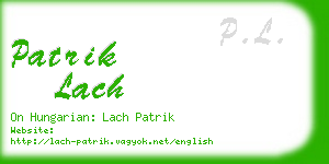 patrik lach business card